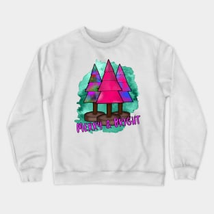 Christmas trees - merry & bright Crewneck Sweatshirt